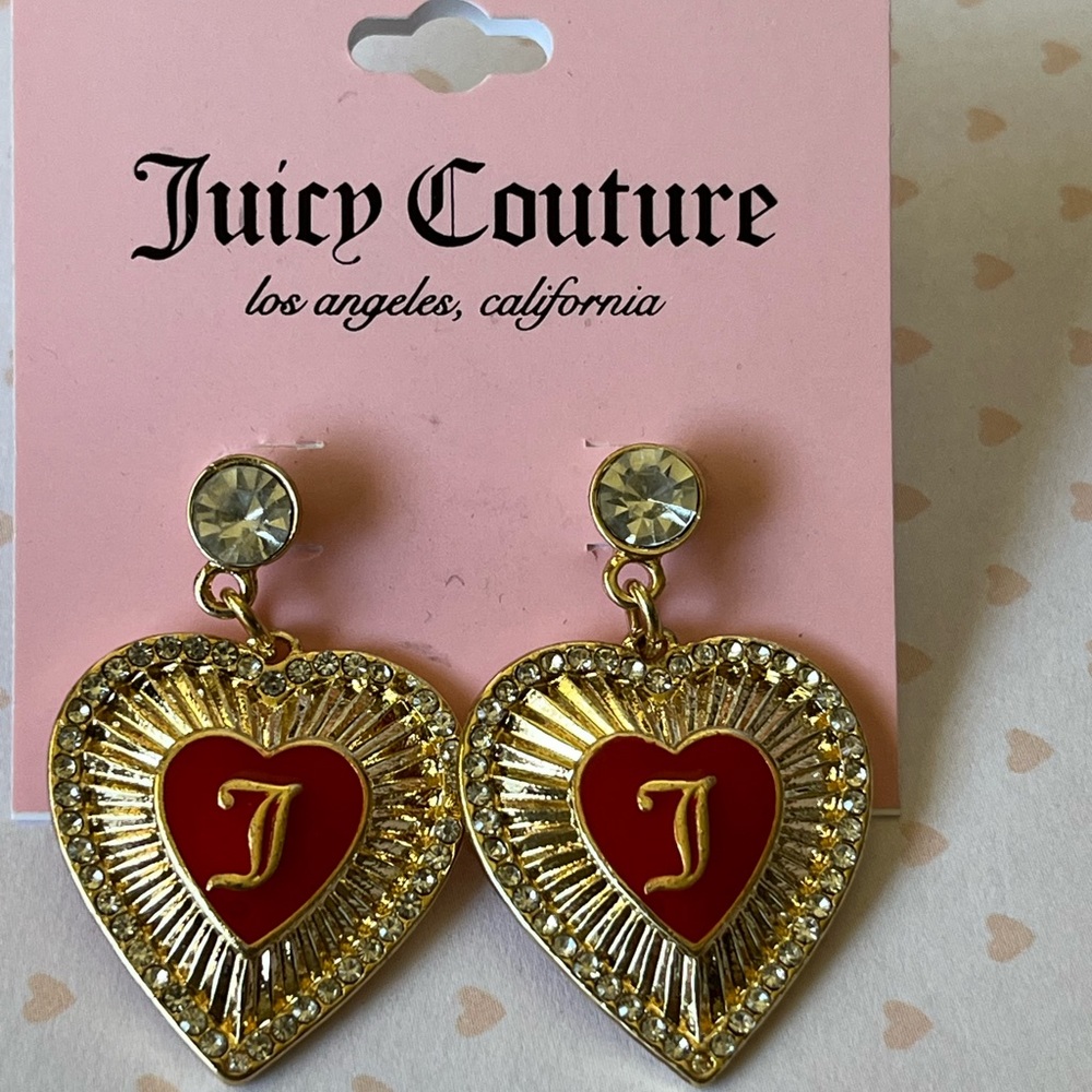 Juicy Couture ~ Vintage Heart ❤️ Shape Drop Earrings